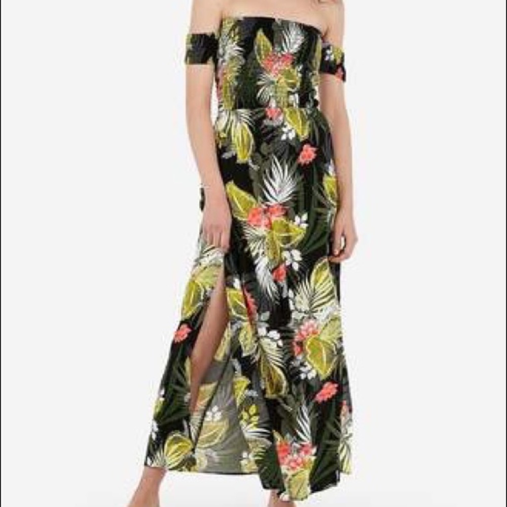 NWT Express Off the Shoulder Maxi dress small